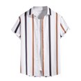 thumbnail image 1 of Blusa y camisa de manga larga con cuello vuelto para hombre, blusa informal de moda con estampado de cuello vuelto y botones, blusa de manga larga para hombre, 1 of 6