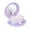 Purple, variant on OPALESQUE Foldable Travel Hair Brushes with Mirror Shell Shape,Metallic Shinning, Portable Pocket Hair Brush, Mini Hair Comb Compact Size, 7.5x8cm,Gifts for Girls women