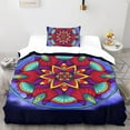thumbnail image 2 of Housse de Couette Mandala Bohème, Housse de Couette en Microfibre, Ensemble de Housse de Couette Colorée, 2 of 5