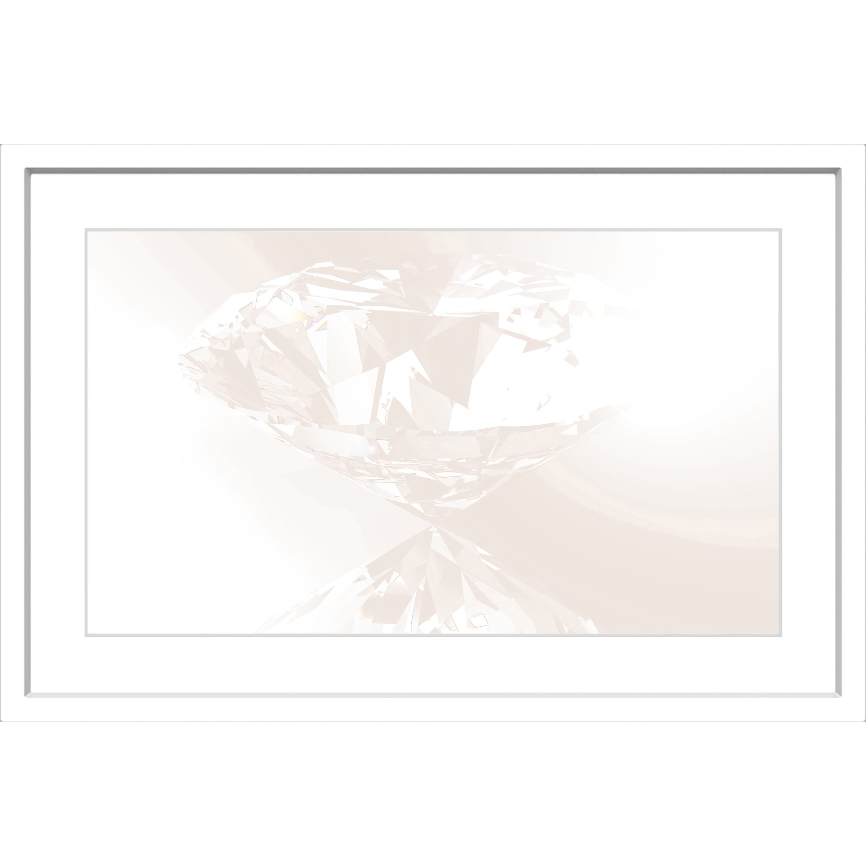 "Gem on White" Framed Painting Print