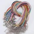 thumbnail image 2 of CUITING 10Pcs Leather Wax String Lobster Clasp Chain Pendant Necklace Rope Cords DIY 2MM-coffee-2mm, 2 of 9
