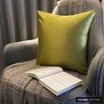 thumbnail image 5 of The HomeCentric Decorative Pillow Covers Chartreuse Pack of 2, 22"x22" (55x55 cm) Satin Solid Cushion Covers For Sofa, Solid Modern Style - Chartreuse Slub Satin, 5 of 10