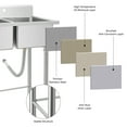 thumbnail image 4 of Kojooin Outdoor Stainless Steel sink,2 Compartment Freestand Commercial Sink,Outdoor Utility Sink,Kitchen Sink,Workshop Sink With Legs, 4 of 6