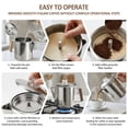 thumbnail image 5 of Stainless Steel Coffee Percolator 33.8 oz Stovetop Coffee Pot with 100 Filter Paper for Camping Travel Heat Resistant Stovetop Coffee Maker Percolator for Campfire or Gas Stove, 5 of 9