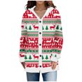 thumbnail image 2 of LOVZFMLL Cardigan pour Femmes Décontracté de Noël Imprimé Cardigan Tricoté Veste à Boutons Manteau, 2 of 6