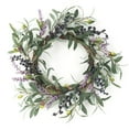 thumbnail image 1 of Wreath Simulation Flower Garland Decoration Elegant Hangable Pink Rose Spring Summer Semi-handmade Artificial Plant, 1 of 8