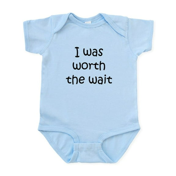 CafePress - I Was Worth The Wait Body Suit - Baby Light Bodysuit, Size Newborn - 24 Months