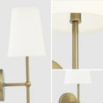 thumbnail image 4 of Modern 1-Light Dimmable Gold Wall Sconce with Fabric Shade, 4 of 6