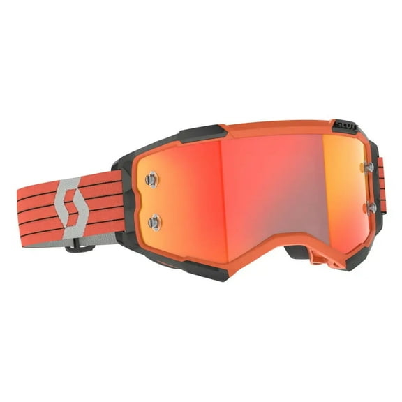 Scott Fury MX Offroad Goggles Orange/Gray w/Orange Chrome Lens