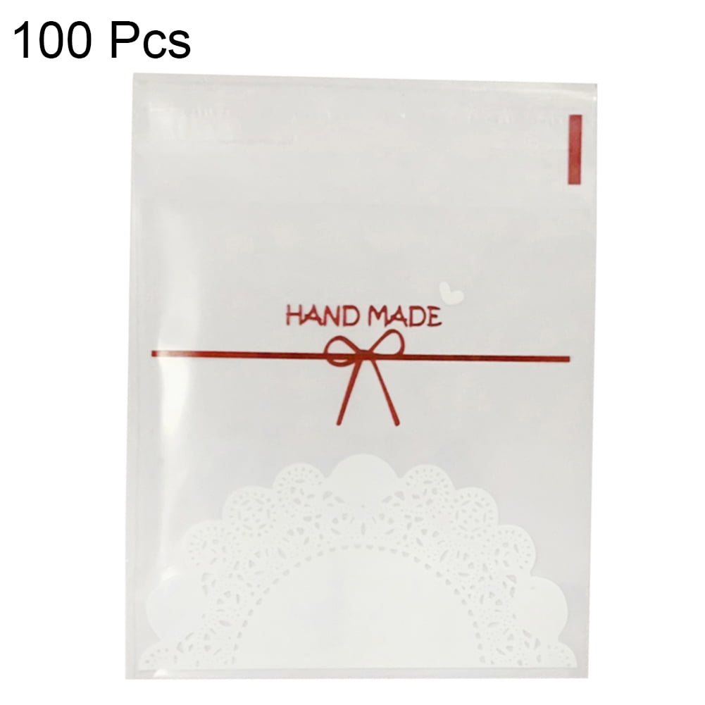 Details about   100PCS Candy Cookie Plastic Bags Self-Adhesive DIY Baking Package Decor 