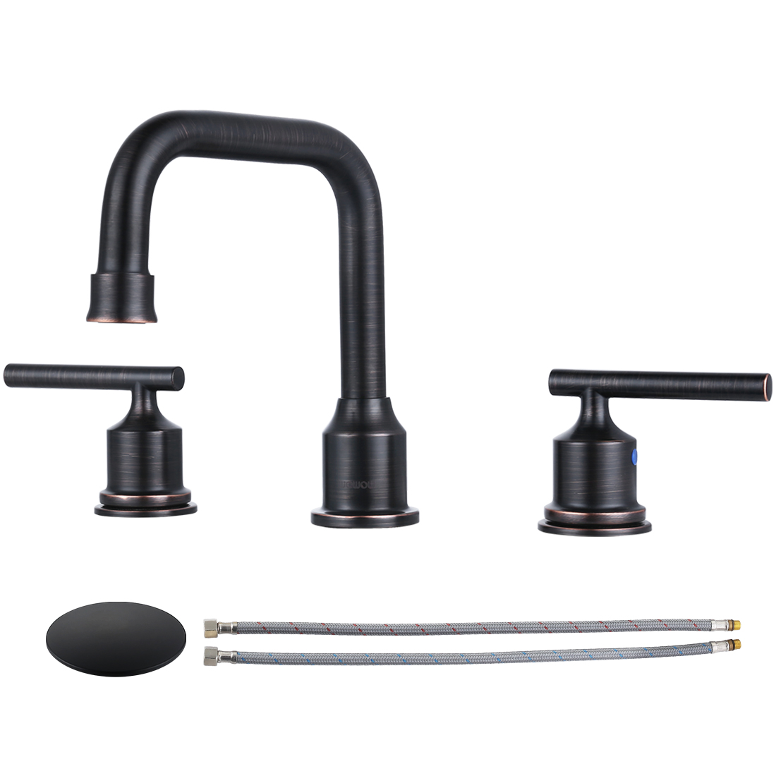 Wowow Widespread Bathroom Faucet 3 Hole Oil Rubbed Bronze Vanity Faucet Walmart Com