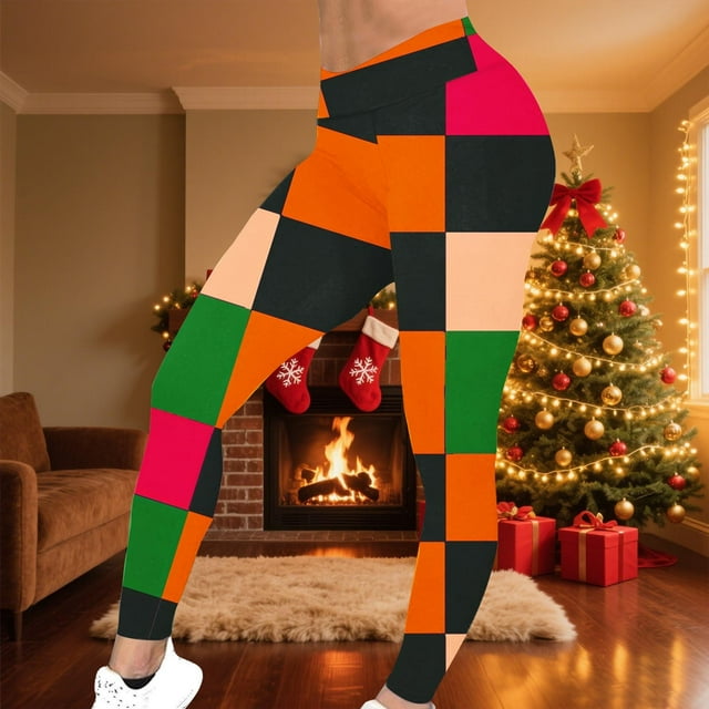 Pantalones moldeadores para mujer, mallas estampadas sin posicionamiento para carnaval, pantalones moldeadores para dormir, pantalones largos de poliéster para mujer