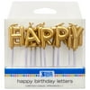 Specialty Letters Candles Gold - HAPPY BIRTHDAY