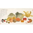 thumbnail image 2 of Fuzhi, Ding 18x11 Gold Ornate Wood Framed with Double Matting Museum Art Print Titled - Fruit Still Life, 2 of 4