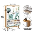 thumbnail image 2 of Shoe Storage Cabinet with 3 Flip Drawers for Entryway Lily Pad Peel Stick Black Green Lotus Flowers Water Lilies Large Green Shoe Rack Storage Organizer, 2 of 8
