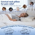 thumbnail image 4 of Cervical Neck Pillow for Neck Pain Relief and Sleeping, Ergonomic  Memory Foam Pillow with Breathable Pillowcase, Neck Support Pillow for Side, Back, Stomach Sleepers, 4 of 6