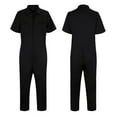 thumbnail image 4 of Mens Fashion Sportswear Clothing Set Mens Solid Colour Short Sleeve Jumpsuit With Zip Work Lapel Suit, 4 of 9