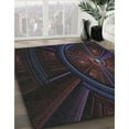 thumbnail image 3 of Ahgly Company Machine Washable Indoor Round Transitional Night Black Area Rugs, 5' Round, 3 of 7