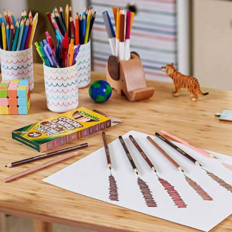 Bulk Crayola Colored Pencils - 24 Skin Tone Colors of the World