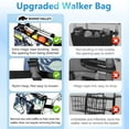 thumbnail image 5 of Rhino Valley Walker Bag, Multi Pockets Folding Walker Basket Tote Bag with Cup Holder, Hand-Free Carry Pouch Storage Bag for Universal Walkers, Large Capacity Organizer for Seniors Elderly, 5 of 8