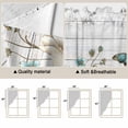 thumbnail image 5 of Teal Tulip Butterfly Swag Valances for Windows, Kitchen Window Curtains Over Sink, Beige Turquoise Floral Grey Wooden Window Treatment Curtains for Living Room/Bedroom Curtains 2 Panel Sets 36"x45", 5 of 8