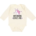 thumbnail image 3 of Inktastic My Meme Loves Me Girl Unicorn Girls Long Sleeve Baby Bodysuit, 3 of 5