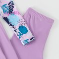 thumbnail image 3 of Cethrio Girls' Rash Guard Swimsuits, Quick-drying Long Sleeve 2 Piece Swim Shirts and Swim Bottoms Purple Size 8, 3 of 6