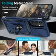 thumbnail image 5 of KOMI Compatible with Samsung Galaxy A16 5G Case Built in Slide Camera Lens Cover+Screen Protector+Finger Ring Holder Kickstand,Heavy Duty Shockproof Full Body Phone Cover,2025 Blue, 5 of 5