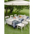 thumbnail image 3 of Outdoor Tablecloth with Umbrella Hole and Zipper, Blue Pumpkins Fall Rectangle Table Cloth 54x80 Inch Waterproof Tablecloth, Rustic Thanksgiving Eucalyptus Leaves Picnic Table Cover for Patio Camping, 3 of 7