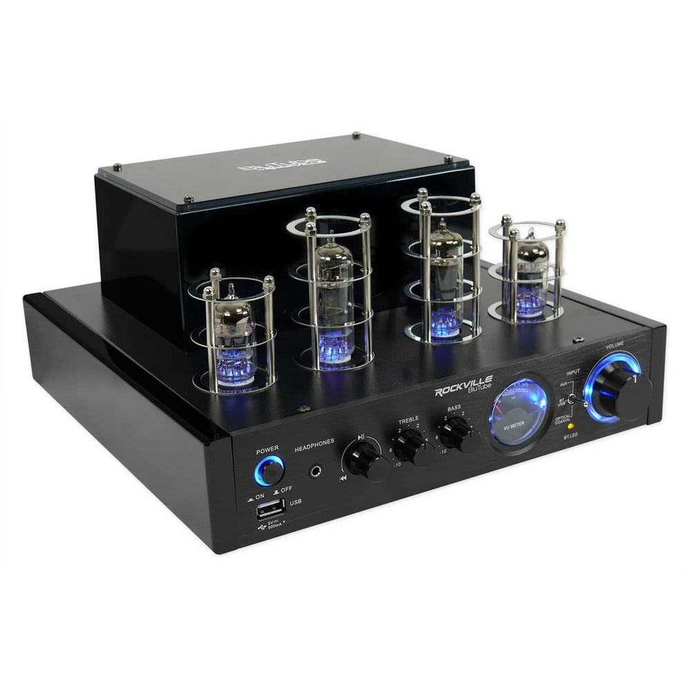 Rockville BluTube LED 70w Bluetooth Tube Amplifier/Home Stereo Receiver