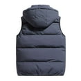 thumbnail image 4 of Men's Hooded Puffer Vest Sleeveless Zip Up Padded Jackets Coat Lightweight Quilted Gilet with Pockets, 4 of 4