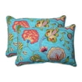 thumbnail image 1 of Pillow Perfect 591889 Indoor-Outdoor Arabella Caribbean Blue Over-Sized Rectangular Throw Pillow - Set of 2, 1 of 1