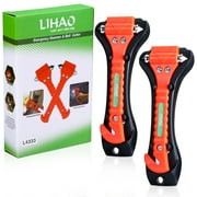 Naler 2 Pack Car Emergency Escape Tool Auto Seatbelt Cutter Window Breaker Glass Hammer,0.705lb