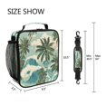 thumbnail image 5 of 10.5X9.5in Square Insulated Lunch Bag Leak-proof Lunch Box for Outdoor Work Picnic Tropical Trees by The Sea, 5 of 6