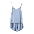 thumbnail image 1 of Conjunto de pijamas de 2 piezas para mujer, chaleco sexy, pantalones cortos, ropa de dormir, ropa de dormir, azul claro, L kenally  AP001253-02, 1 of 7