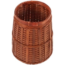 SWETRACE 1Pcs Stationery Organisation Pen Holder Tapered Shape Light Brown Bamboo