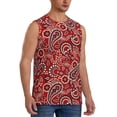 thumbnail image 2 of Balery Vintage Red Paisley Camisetas sin mangas para hombre, absorbe la humedad y protege contra el mal olor.-X-Large, 2 of 7