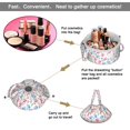 thumbnail image 2 of Beauty Lay Flat Makeup Bag - Large Floral Drawstring Travel Cosmetic Organizer, Lightweight Toiletry Bag with Zipper Pocket & Mesh Compartment, Storage Case Shower Bag for Women & Men Pratictal Gift, 2 of 5