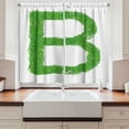 thumbnail image 2 of Letter B Curtains 2 Panels Set, Kids Baby Boys Children Capital B Name Fresh Growth Environment Ecology Concept, Window Drapes for Living Room Bedroom, 55W X 39L Inches, Green White, by Ambesonne, 2 of 3