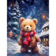 thumbnail image 1 of CHENISTORY-pintura por número de oso de Navidad, dibujo sobre lienzo, regalo de arte pintado a mano, imagen artesanal por número, Kits de animales, decoración del hogar, 1 of 4