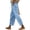 Light Blue, variant on EYNMVR Womens Linen Pants with Pockets High Waist Comfy White Gauze Pants Casua Lightweight Loose Trousers