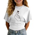 thumbnail image 2 of Chemises pour Garçons Filles Col Rond Chemise à Manches Courtes pour Garçons Hauts de Baseball Tenues Fille 7-8 Ans, 2 of 5