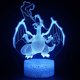 thumbnail image 2 of Figuras de anime de 22 estilos de Pokémon Pikachu Charizard, luz nocturna LED 3D que cambia de modelo, colección de lámparas con logotipo de acción, regalos creativos, 2 of 5