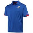thumbnail image 2 of Men's Colosseum Royal Kansas Jayhawks Santry Lightweight Polo, 2 of 3