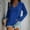 Blue Tops for Women, variant on Olyvenn Stylish Trendy Tops for Women Sparkly Raglan Long Sleeve Shirts V Neck Loose Fit Tunic Pullovers Solid Plus Size Shiny Blouses Blue 6