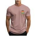 thumbnail image 2 of Vetsdori Mens Rose Gold Shirts Fashion Graphics Pull On Short Sleeve Sports Slim Fit Crew Neck Classic T-Shirts for Men Fitness, 2 of 5