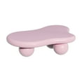 thumbnail image 6 of Cloud Shaped Coffee Table, Pink Modern Low Coffee Table with 3 Ball Legs, 40 Inch Unique Accent Table for Living Room, 6 of 7