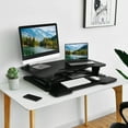 thumbnail image 3 of Gymax Sit to Stand Desk 32'' Standing Desk Converter Height Adjustable Black, 3 of 10