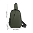 thumbnail image 3 of Bolso bandolera cruzado para hombre y mujer | Bolso de pecho informal con múltiples bolsillos | Bolso de hombro compacto para viajes, trabajo, gimnasio y actividades al aire libre, 3 of 6