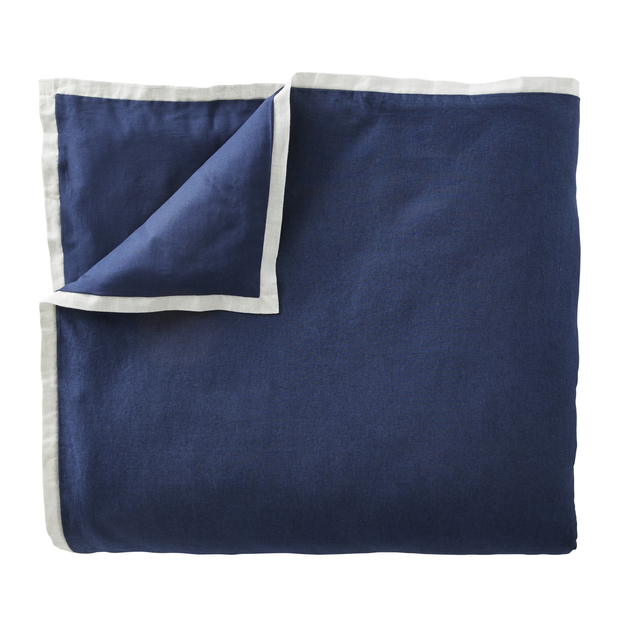 Better Homes & Gardens 3-Piece Navy Linen Duvet Cover Set, Full/Queen